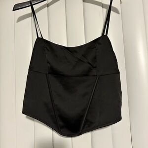 Meshki Black Bustier Top